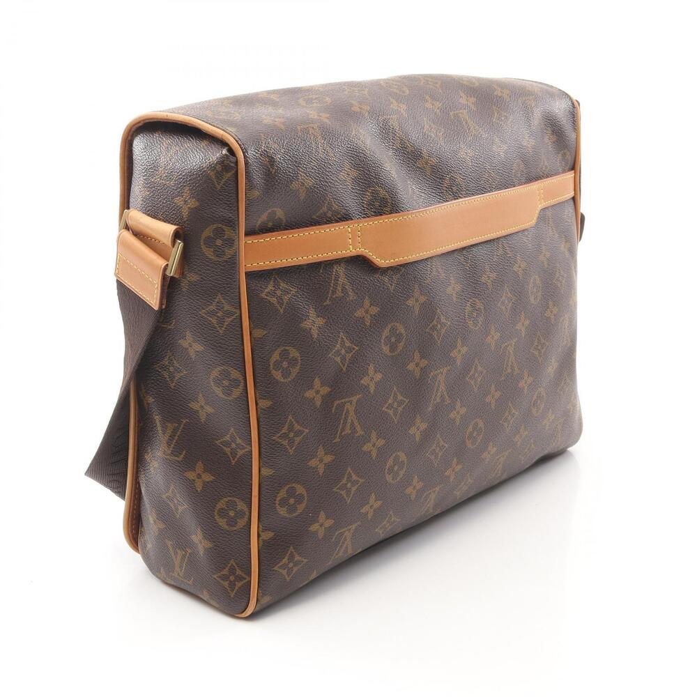 Louis Vuitton Monogram Brown Abesses Leather Bag Shoulder Canvas